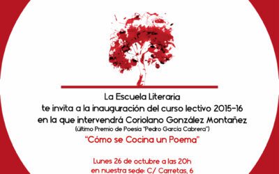 INAUGURACIÓN DEL NUEVO CURSO LITERARIO 2015-16